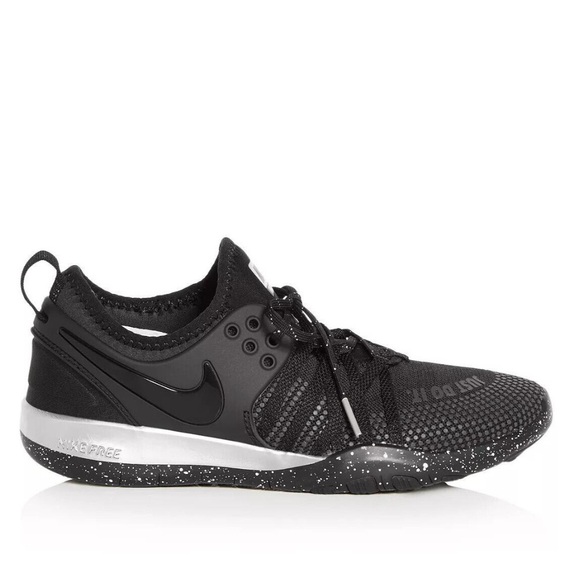 Nike Free TR 7 Selfie Training lace up sneakers black chrome Size 6.5 - Picture 1 of 17